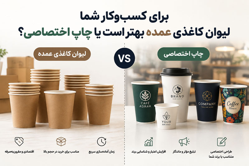 برای کسب‌وکار شما لیوان کاغذی عمده بهتر است یا چاپ اختصاصی؟